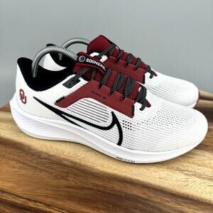 Nike Air Zoom Pegasus 40 Oklahoma Sooners Mens Size 7.5 Running Shoes DZ5984-100